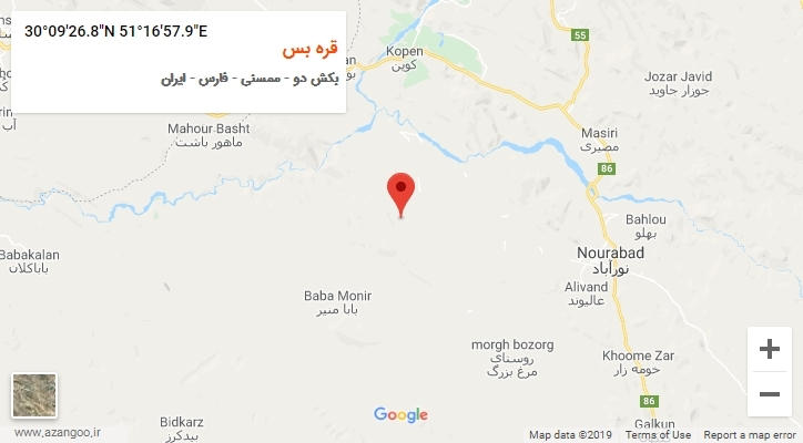 روستای قره بس بر روی نقشه