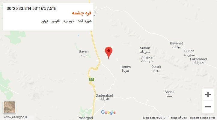 روستای قره چشمه بر روی نقشه