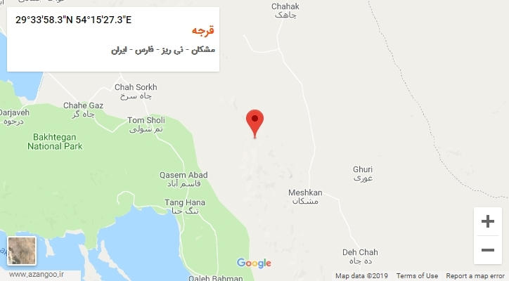 روستای قرجه بر روی نقشه
