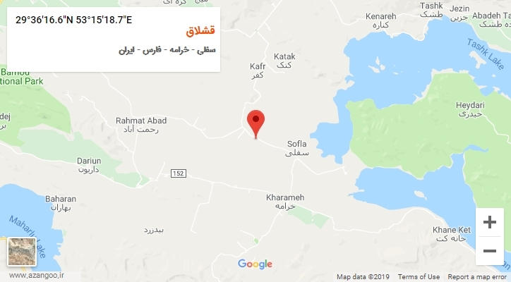 روستای قشلاق بر روی نقشه