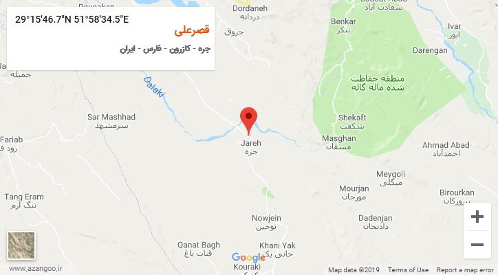 روستای قصرعلی بر روی نقشه