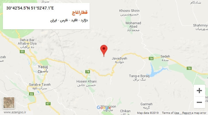 روستای قطاراغاج بر روی نقشه