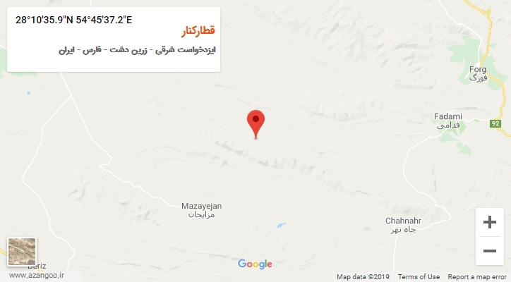 روستای قطارکنار بر روی نقشه