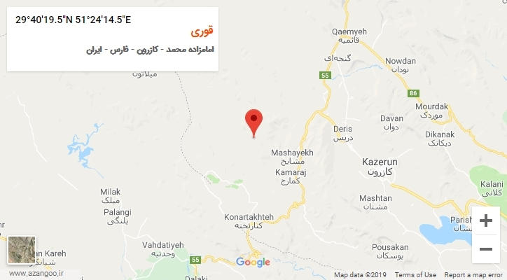 روستای قوری بر روی نقشه