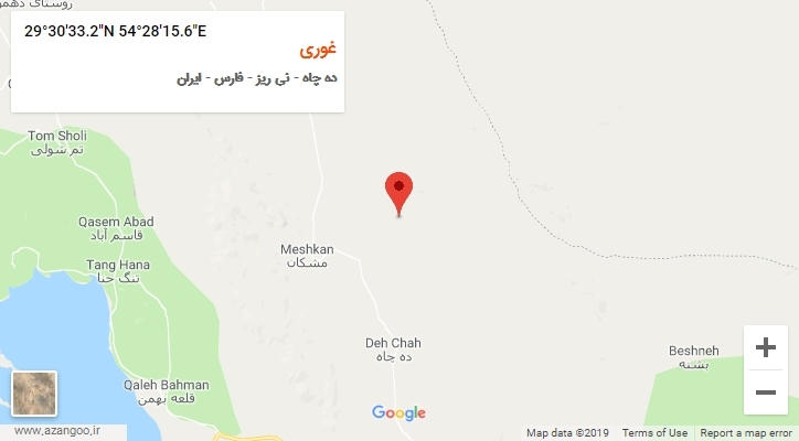 روستای غوری بر روی نقشه