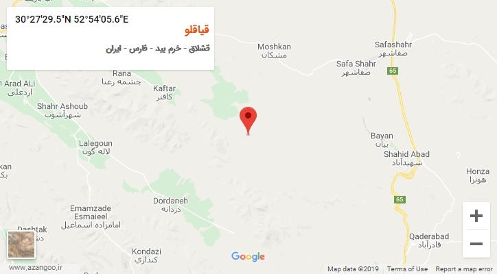 روستای قیاقلو بر روی نقشه