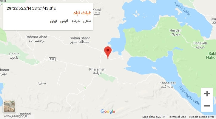 روستای غیاث آباد بر روی نقشه