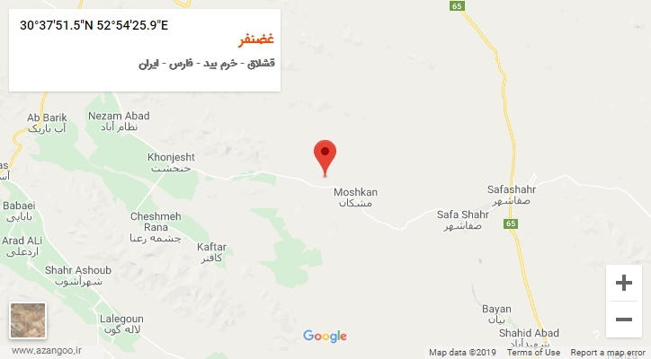 روستای غضنفر بر روی نقشه