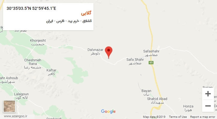 روستای گلابی بر روی نقشه