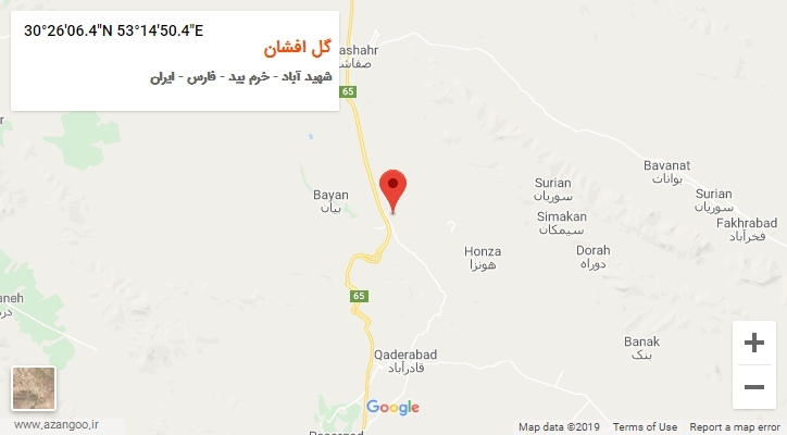 روستای گل افشان بر روی نقشه