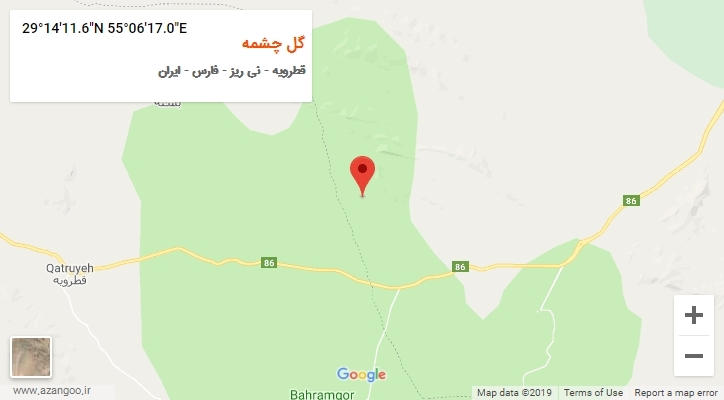 روستای گل چشمه بر روی نقشه