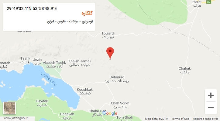 روستای گلکاره بر روی نقشه