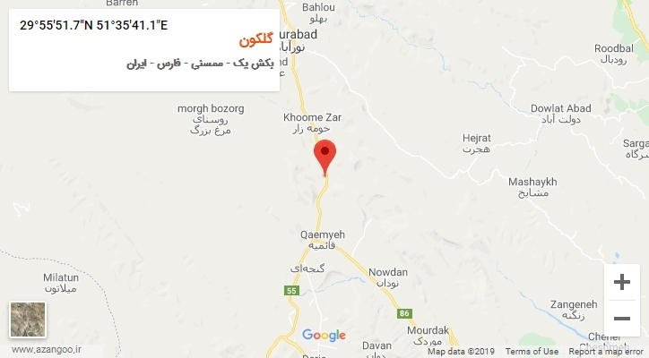 روستای گلکون بر روی نقشه