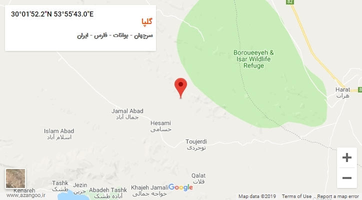روستای گلپا بر روی نقشه