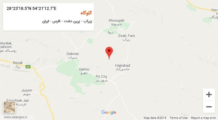 روستای گلوگاه بر روی نقشه