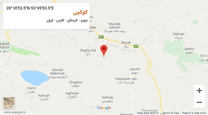 روستای گلوگچی بر روی نقشه