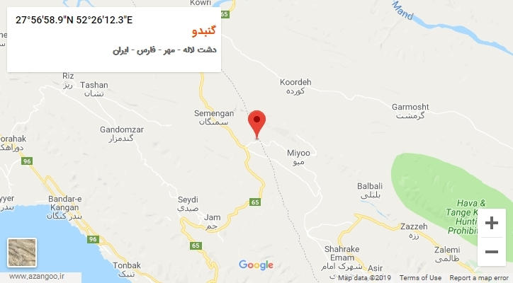 روستای گنبدو بر روی نقشه