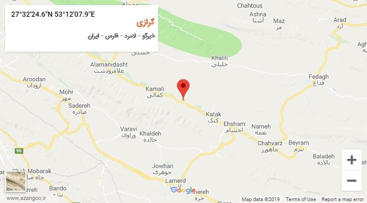 روستای گرازی بر روی نقشه