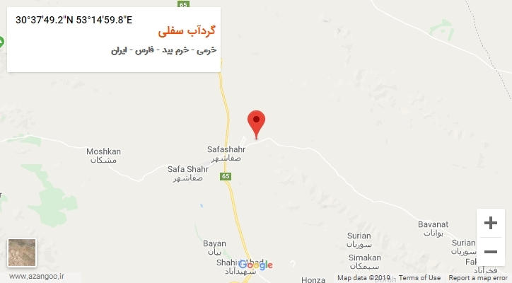 روستای گردآب سفلی بر روی نقشه