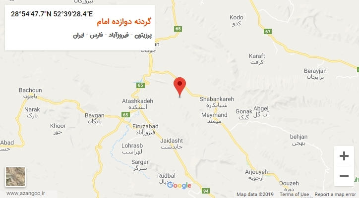 روستای گردنه دوازده امام بر روی نقشه
