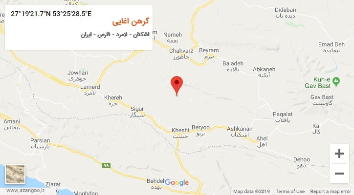 روستای گرهن اغایی بر روی نقشه