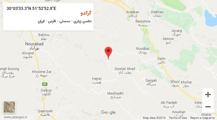 روستای گرکدو بر روی نقشه