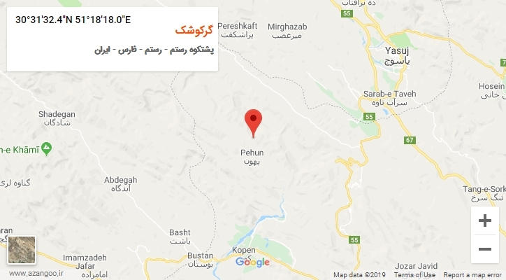 روستای گرکوشک بر روی نقشه