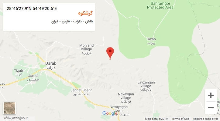 روستای گرشکوه بر روی نقشه