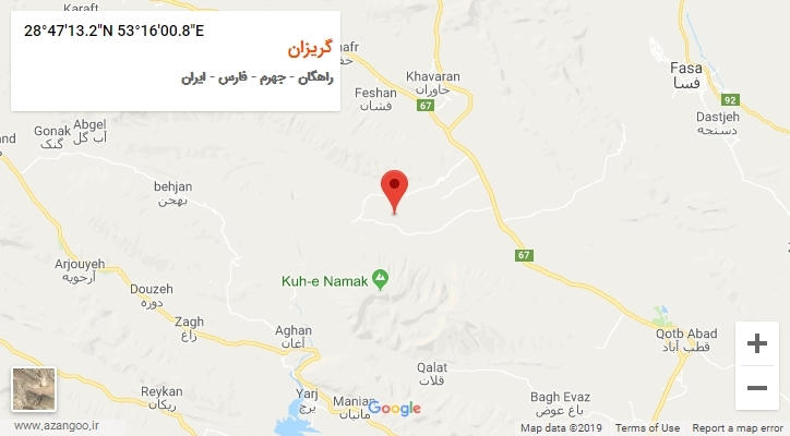 روستای گریزان بر روی نقشه