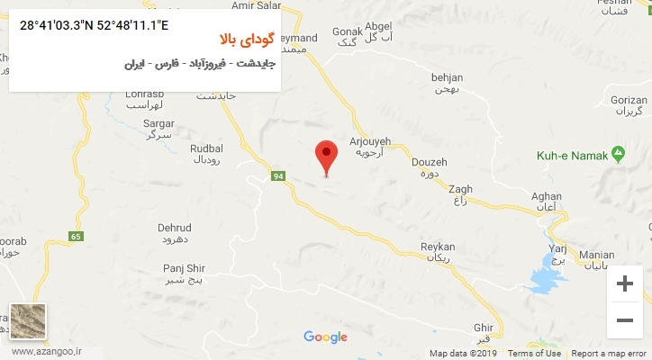 روستای گودای بالا بر روی نقشه