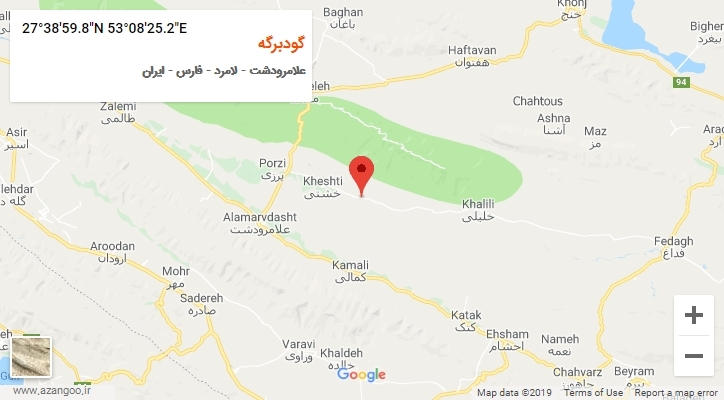 روستای گودبرگه بر روی نقشه