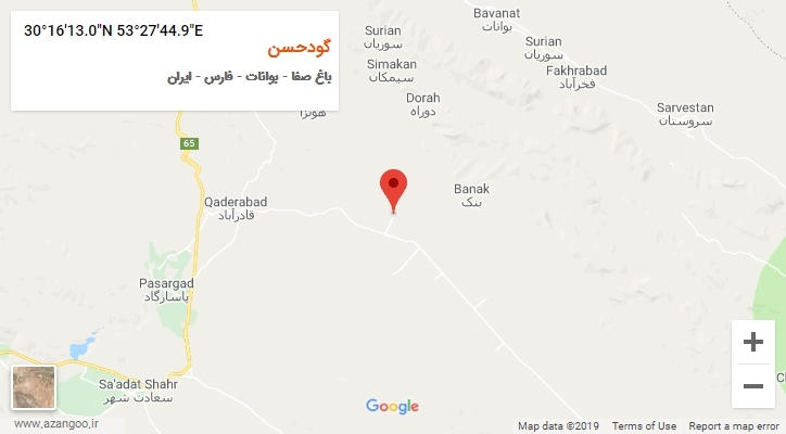روستای گودحسن بر روی نقشه