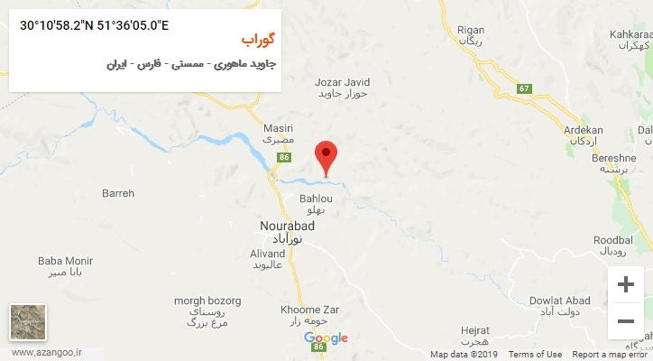روستای گوراب بر روی نقشه
