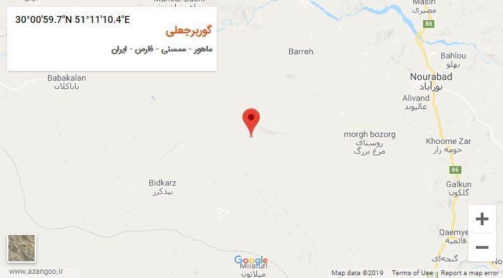 روستای گوربرجعلی بر روی نقشه
