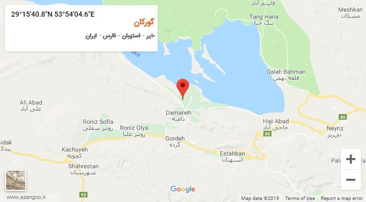 روستای گورکان بر روی نقشه