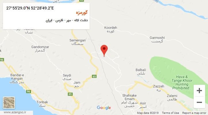روستای گورمزه بر روی نقشه