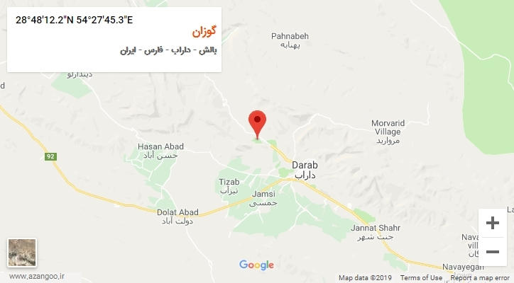 روستای گوزان بر روی نقشه