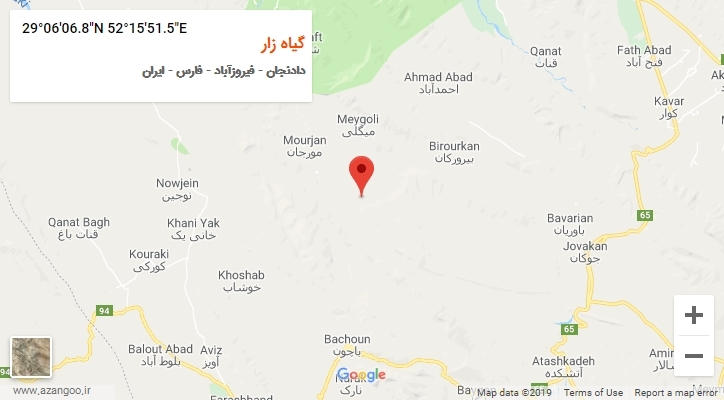 روستای گیاه زار بر روی نقشه