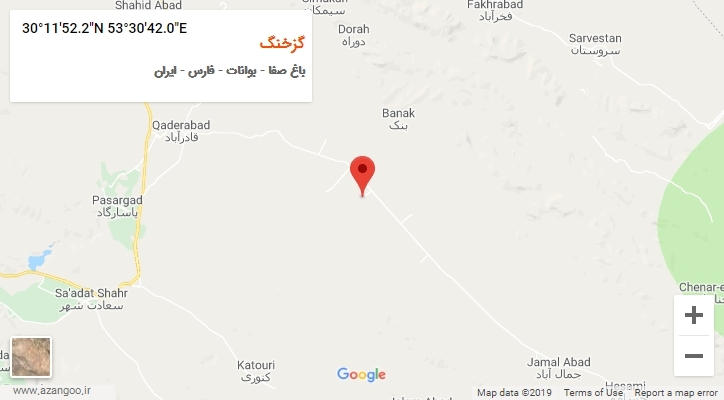 روستای گزخنگ بر روی نقشه