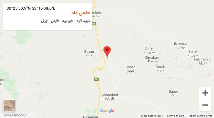 روستای حاجی داد بر روی نقشه