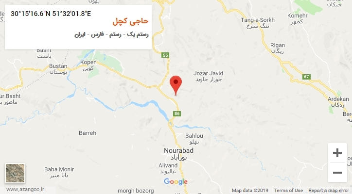 روستای حاجی کچل بر روی نقشه
