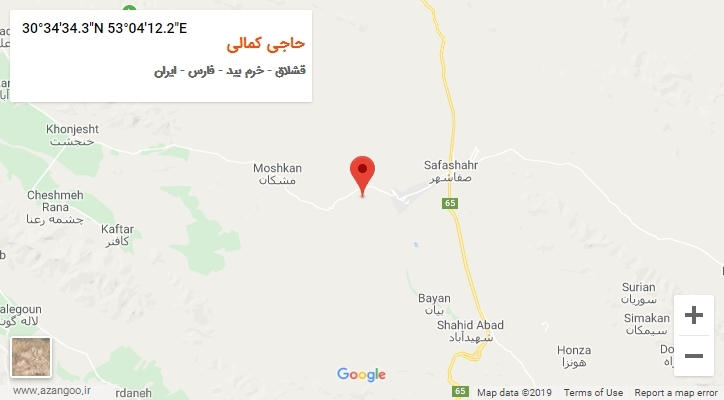 روستای حاجی کمالی بر روی نقشه