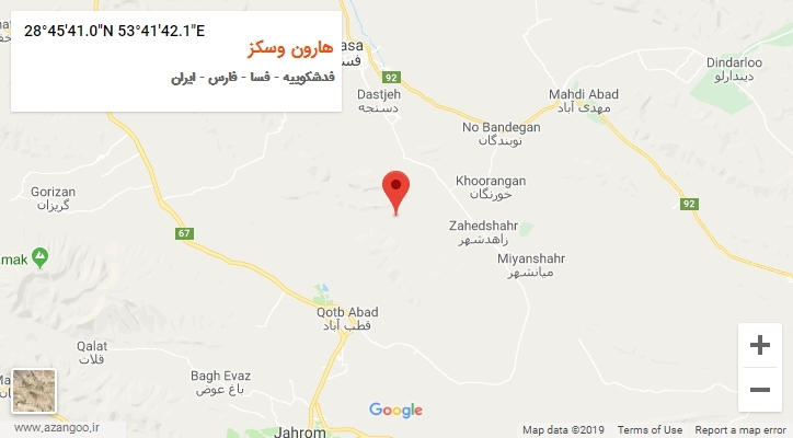 روستای هارون وسکز بر روی نقشه