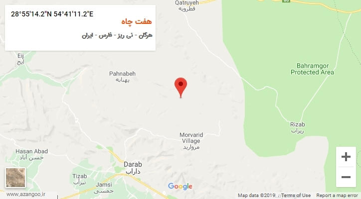 روستای هفت چاه بر روی نقشه