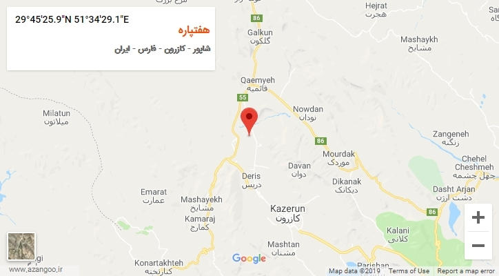 روستای هفتپاره بر روی نقشه