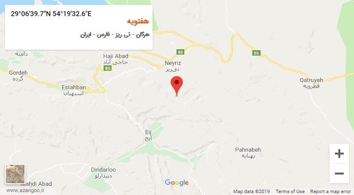 روستای هفتویه بر روی نقشه