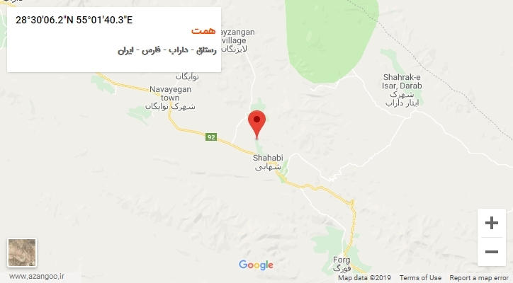 روستای همت بر روی نقشه