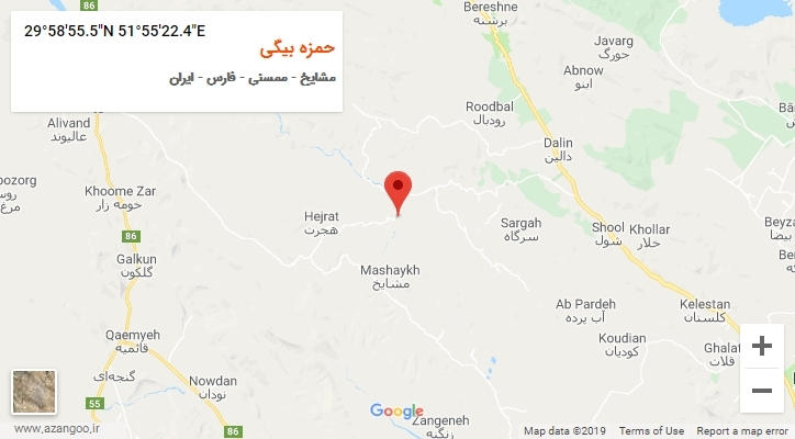 روستای حمزه بیگی بر روی نقشه