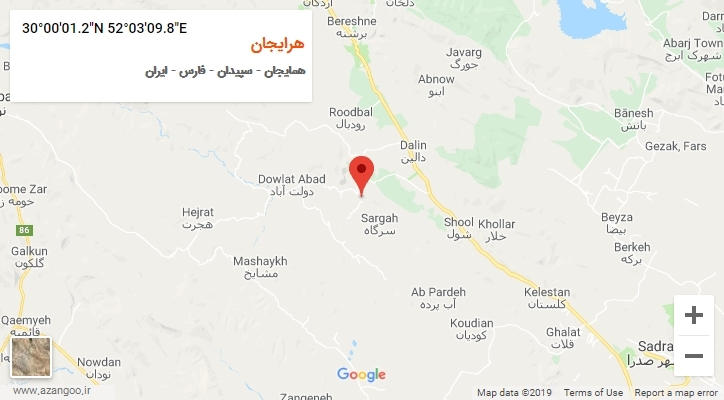 روستای هرایجان بر روی نقشه