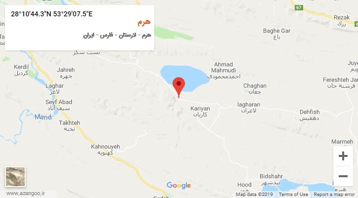 روستای هرم بر روی نقشه